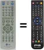 Comandos à distância equivalente LG DVX 298