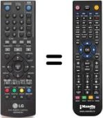 Comandos à distância equivalente LG DVT 699 H