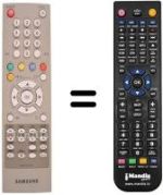 Comandos à distância equivalente Samsung DSB-9601C