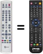 Comandos à distância equivalente Fuba ODE 820