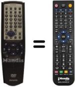 Comandos à distância equivalente Aiwa XD-DV370