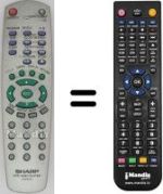 Comandos à distância equivalente Sharp DVD-SV 90S