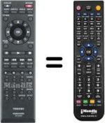 Comandos à distância equivalente Toshiba HD-EP35