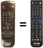 Comandos à distância equivalente Xsat CDTV 360