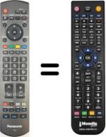 Comandos à distância equivalente Panasonic EUR7737250
