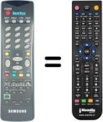 Comandos à distância equivalente Samsung 14C3F3