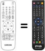 Comandos à distância equivalente Samsung SV611X