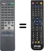 Comandos à distância equivalente Sony SLV-213