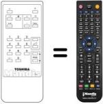 Comandos à distância equivalente Toshiba 1400RDT