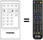 Comandos à distância equivalente Toshiba 160F5WD