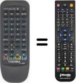 Comandos à distância equivalente Toshiba CT-9859