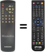 Comandos à distância equivalente Samsung CX5312W