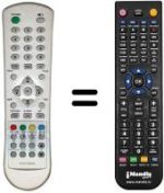 Comandos à distância equivalente Irradio XTV3050WX