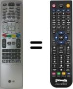 Comandos à distância equivalente LG 27LZ5RV
