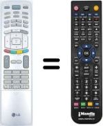 Comandos à distância equivalente LG 42PX3