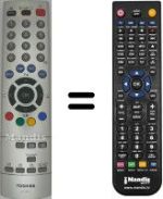 Comandos à distância equivalente Toshiba 20VL64