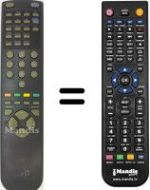 Comandos à distância equivalente JVC 79000250101