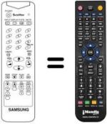 Comandos à distância equivalente Samsung 20C3DF