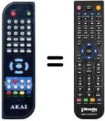 Comandos à distância equivalente Akai AK-DVB12