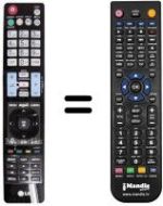 Comandos à distância equivalente LG 47LEX8