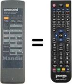 Comandos à distância equivalente Pioneer XD-J120
