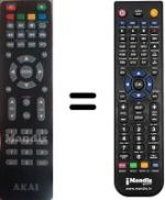 Comandos à distância equivalente Akai AKTV504UHDTSMART