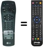 Comandos à distância equivalente LG BD200P