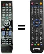 Comandos à distância equivalente Samsung LE32B554M2W/XKU