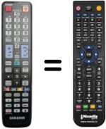 Comandos à distância equivalente Samsung UE40C6000