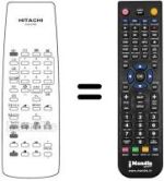 Comandos à distância equivalente Hitachi HKR0002