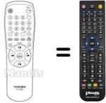 Comandos à distância equivalente Toshiba 21T01D