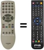 Comandos à distância equivalente Toshiba 076R0EY010