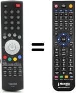 Comandos à distância equivalente Toshiba 75001967