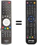 Comandos à distância equivalente Toshiba 32WL68PG
