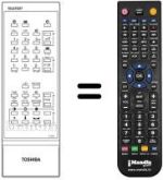 Comandos à distância equivalente Toshiba 23120704