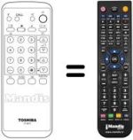 Comandos à distância equivalente Toshiba CT-9673