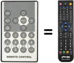Comandos à distância equivalente REMCON105