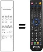 Comandos à distância equivalente Dual TV6303
