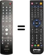 Comandos à distância equivalente Denon RC-1133