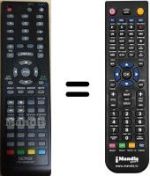 Comandos à distância equivalente Denver TFD-2208 DVB-T