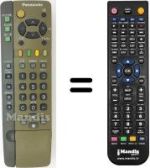 Comandos à distância equivalente Panasonic TX-36PF10F