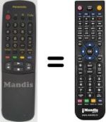 Comandos à distância equivalente Panasonic TX-21AD3F