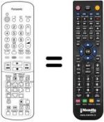 Comandos à distância equivalente Panasonic EUR51922