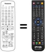 Comandos à distância equivalente Panasonic EUR51940