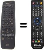 Comandos à distância equivalente Panasonic EUR571350