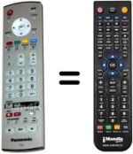 Comandos à distância equivalente Panasonic EUR7636050