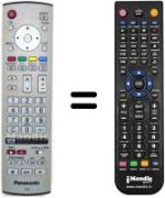 Comandos à distância equivalente Panasonic EUR7636080R