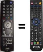 Comandos à distância equivalente JVC LT-32DA8BJ / P