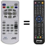 Comandos à distância equivalente JVC RM-RK520