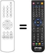 Comandos à distância equivalente Audiosonic KT8345